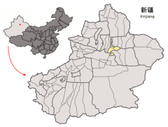 Ürümqi prefektúra helye Xinjiangban (Kína) .png