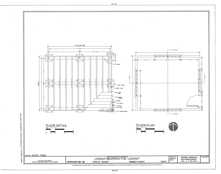 File:Lookout Mountain Fire Lookout, Cavanaugh Bay 132, Coolin, Bonner County, ID HABS ID,9-COOL.V,1- (sheet 2 of 10).png