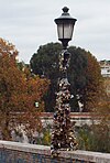 The lamppost of love at the Ponte Milvio