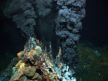 Подводный гидротермальный источник – черный курильщик в районе Срединно-Атлантического хребта на глубине 2980 метров, один из предметов исследования специалистов факультета морской экологии MARUM Бременского университета