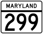 Maryland Route 299 işaretçisi