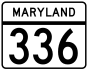 Maryland Route 336 marker