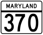 Maryland Route 370 marker