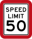 Texas speed limit sign