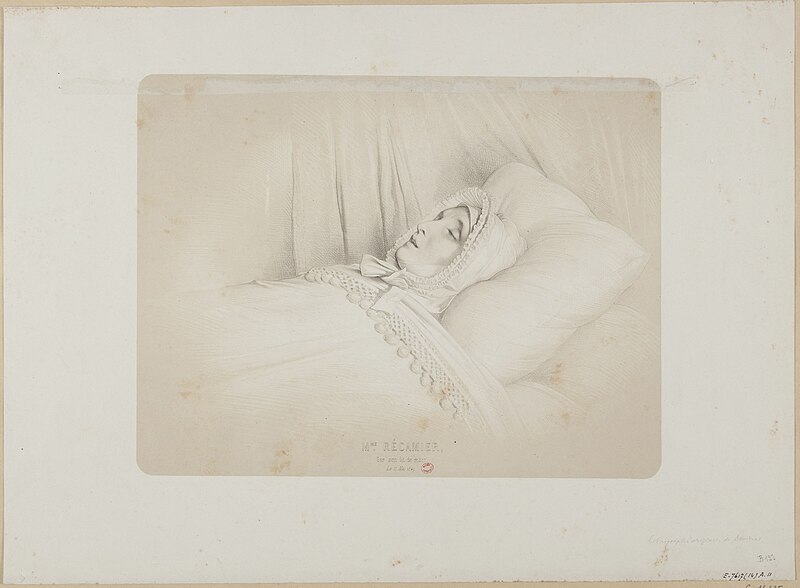 File:Madame Récamier (Juliette Récamier) sur son lit de mort le 11 mai 1849, G.12235.jpg