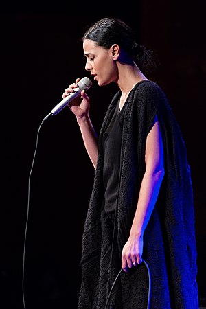 Singer Madita at a charity concert in December 2015