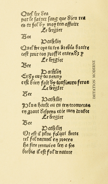 File:Maistre Pierre Pathelin, reproduction en facsimilé de 1485, Le Roy, 1907, page 082.png