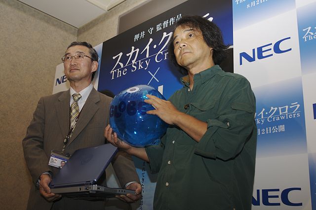 Oshii promotes The Sky Crawlers, 2 June 2008.