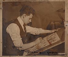 Manuel Rosenberg (1897-1967) at his drafting table in 1917.jpg