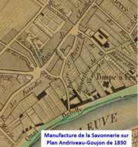 Manufacture de la Savonnerie de Chaillot sur plan de 1830