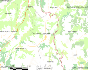 Poziția localității La Chapelle-Laurent