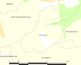 Mapa obce Écauville