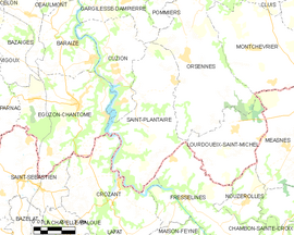 Mapa obce Saint-Plantaire