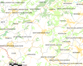 Poziția localității Saint-Martin-en-Haut