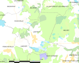 Mapa obce Lantenot