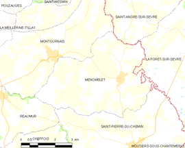 Mapa obce Menomblet