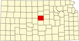 Ellsworth County - Karta