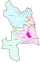 Karte des Bezirks Nad Jazerom, Standort in Košice, Slowakei.svg