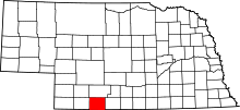 Harta e Red Willow County në Nebraska