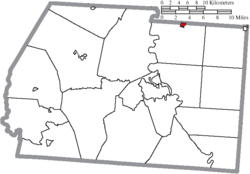 Locatie van Kingston in Ross County
