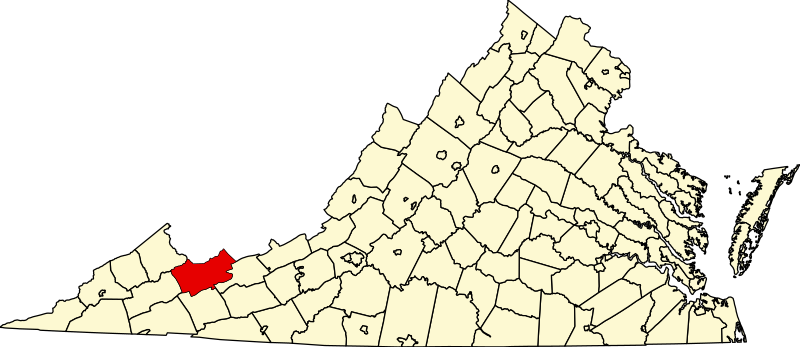 Fájl:Map of Virginia highlighting Tazewell County.svg