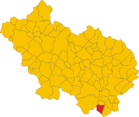 Map of comune of Ausonia (province of Frosinone, region Lazio, Italy).svg
