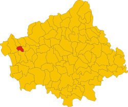 The municipal territory in the province of Treviso