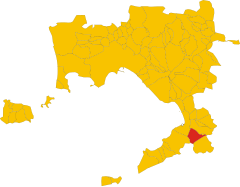 Karta över kommunen Pimonte (Metropolitan City of Neapel, regionen Kampanien, Italien).svg