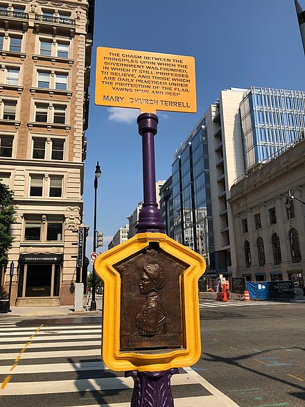 A marker honoring Mary Church Terrell in Washington, D.C.