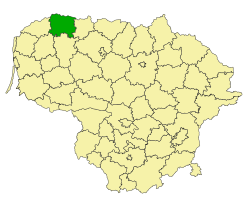馬熱伊基艾區在立陶宛的位置