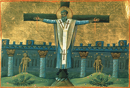 Martyrdom of St. Simeon (Menologion of Basil II, 10th century)