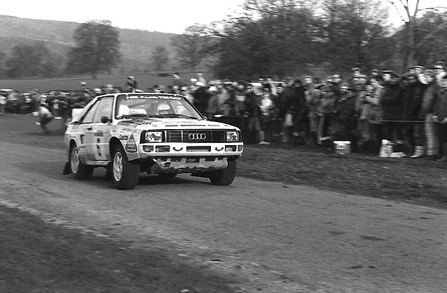 Michèle Mouton at the 1984 rally with an Audi Sport Quattro