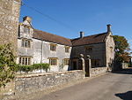 Midelney Manor, forecourt and garden walling with gate piers Midelney Manor.jpg