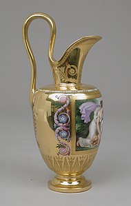 Milk jug (pot à lait Étrusque), part of a breakfast service (déjeuner); 1813; hard-paste porcelain; height (with handle): 21.3 cm; Metropolitan Museum of Art