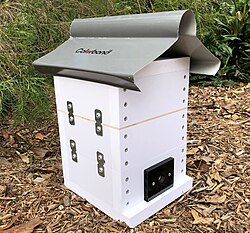 The OATH hive is a man made home for Austroplebeia Australis bees.