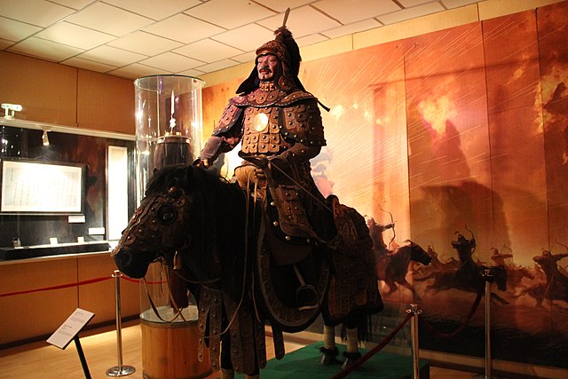 Genghis Khan on horseback