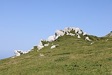 Pilate's lodges, the point of confluence of the various trails that cross Mount Porrara Monte Porrara - Logge di Pilato.JPG