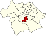 Location of Morningside ward Morningside ward in Edinburgh Corporation.svg