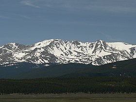 Mount Massive in the Sawatch Range of Colorado is the second highest peak of the Rocky Mountains.