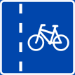 Picture of cycle lane sign