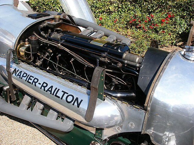 The Napier Lion installed in the Napier-Railton car