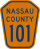 County Route 101 marker