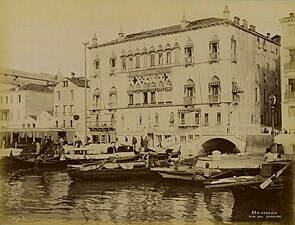 L'hôtel Danieli dans les années 1880, photographié par Carlo Naya.