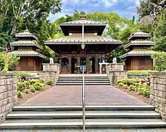 The Nepalese Peace Pagoda at South Bank Parklands, a permanent exhibit retained from World Expo 88 Nepal Peace Pagoda, Brisbane, 2020, 02.jpg