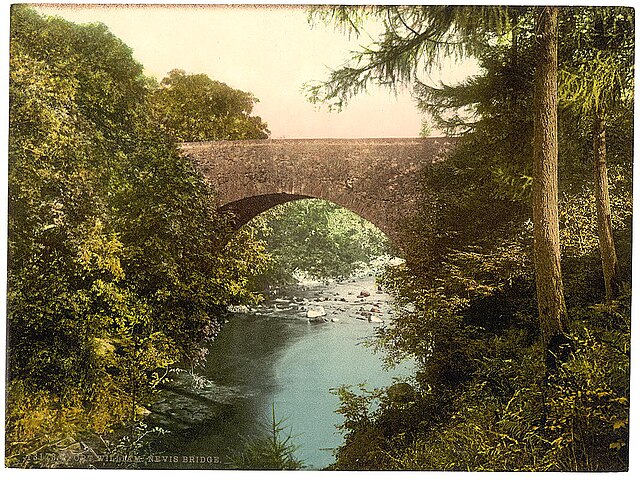 "Nevis Bridge, Fort William, Scotland", ca. 1890–1900.