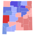 Image 37Party registration by county (February 2021):   Democratic >= 40%   Democratic >= 50%   Democratic >= 60%   Democratic >= 70%   Republican >= 40%   Republican >= 50%   Republican >= 60% (from New Mexico)