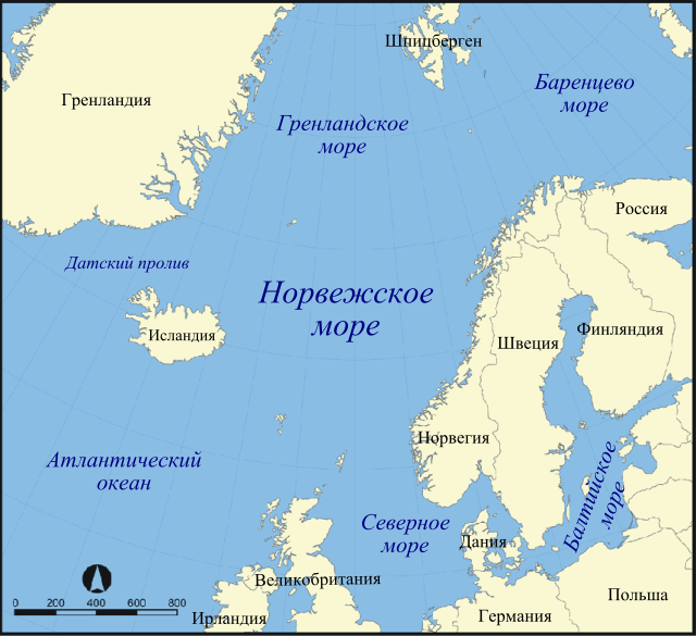 Hona hemen Groelandiako itsasoaren kokapena