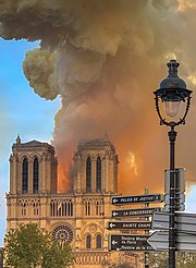 Notre-Dame de Paris fire Notre Dame on fire 15042019-1 (cropped).jpg