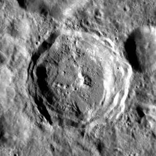 Nušl (crater) Feature on the moon