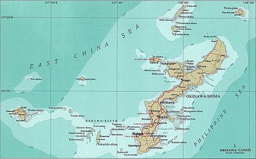Map of the Okinawa Islands